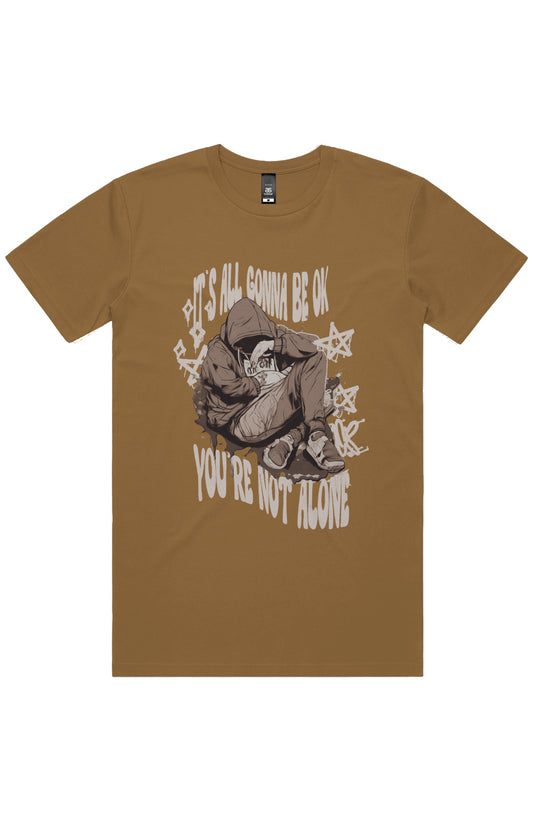 Not Alone T Shirt | Camel