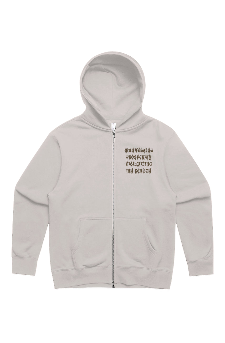 Manifest Prosperity | Zip Hoodie | Ecru